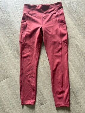 Lululemon 23 Inch Inseam High Rise Mauve Pink Womens Leggings